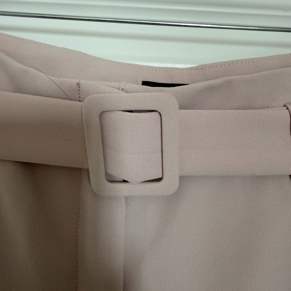 NWT Express High Rise Pleated Dress Shorts w/ Belt blush pink size 10 - Picture 4 of 16